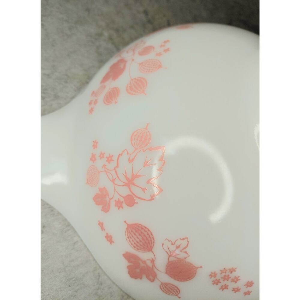 Vintage Pyrex Pink Gooseberry Cinderella Mixing Bowl #443 2.5 Quarts Mid Century - Picture 15 of 16